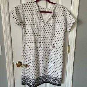 Vineyard Vines Fan Boarder Tunic Dress Printed Jet Black 2